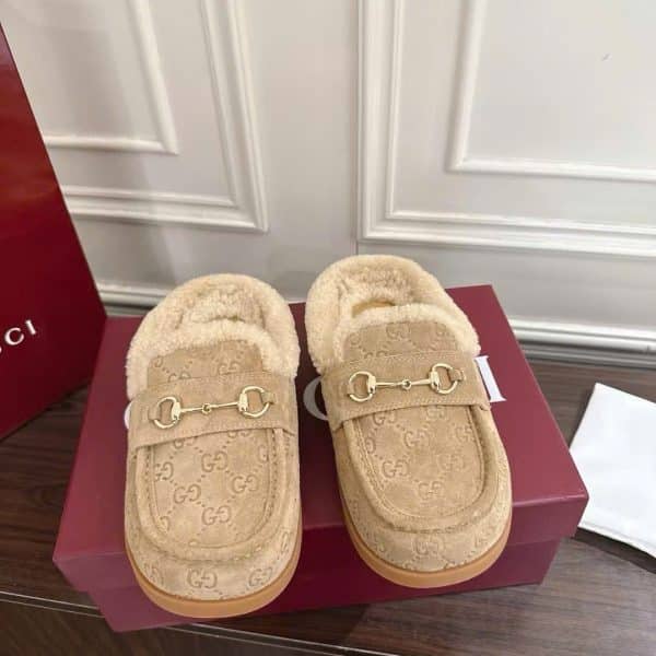 Gucci GG Horsebit Fur Women's Mule New Arrivals