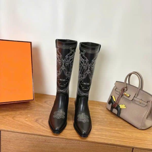 Hermès Loenie Leather Cowboy Long Boot New Arrivals