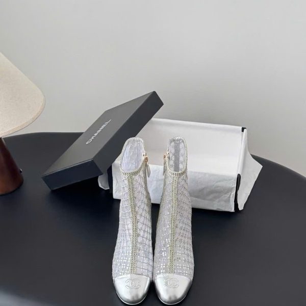 Chanel CLogo Women's Wedge Ankle Boot New Arrivals