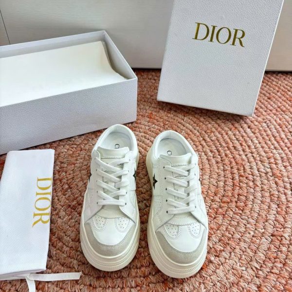 Christian Dior Star Platform Sneaker Women Open Back Shoes