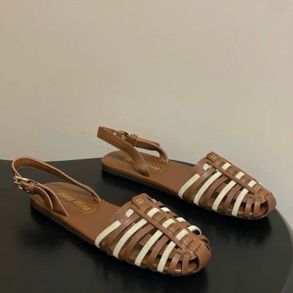 Miu Miu Nappa Fisherman Women's Sandals