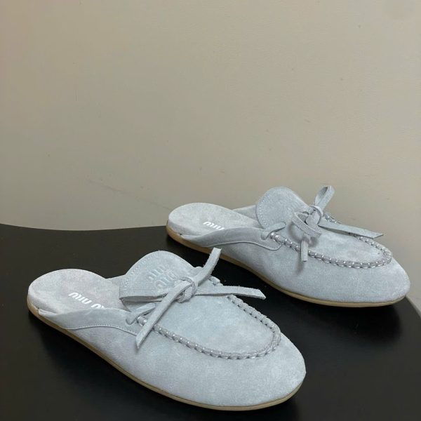 Miu Miu Women's Faded Suede Women Mules