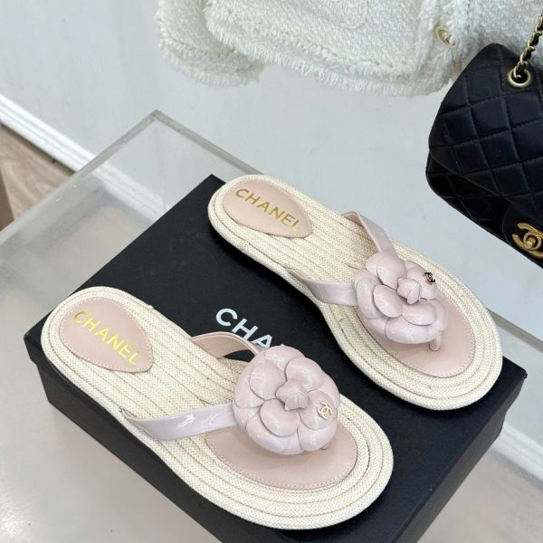 Chanel Camelia Flower Logo Women Flip Flop