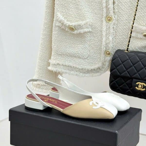 Chanel CLogo Slingback Women Shoes 2cm