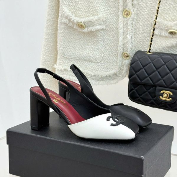 Chanel CLogo Slingback Women Shoes 8cm