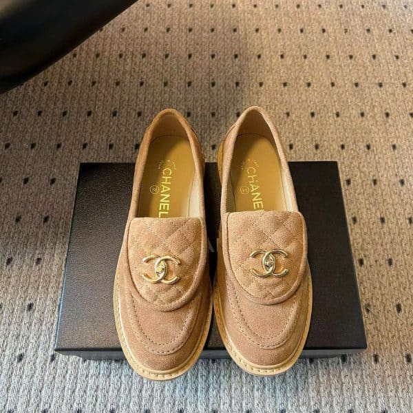Chanel CLogo Vintage Women Loafer Shoes