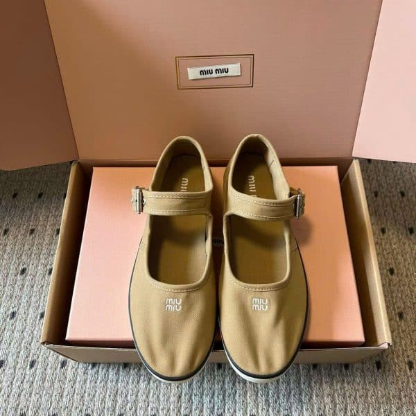 Miu Miu Ballet Canvas Women's Shoes