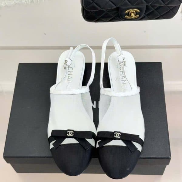 Chanel CLogo Slingback Women Flat Shoes