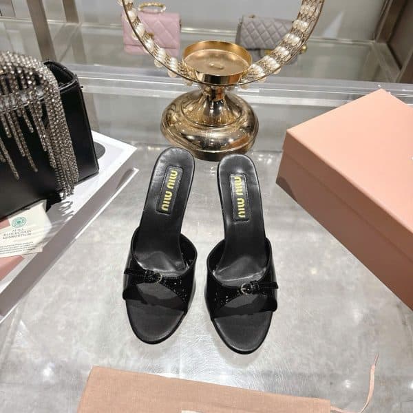 Miu Miu Ribbon Heels Women Sandal 8.5cm