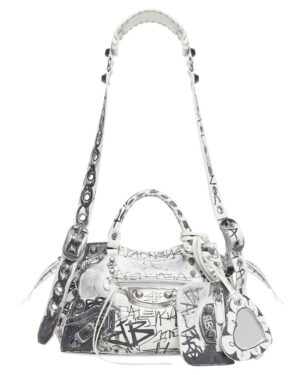 Balenciaga Neo Cagole XS Handbag Graffiti White