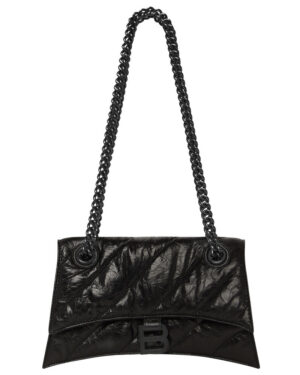Balenciaga Crush Small Chain Bag Quilted Black