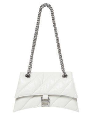 Balenciaga Crush Small Chain Bag Quilted Cream