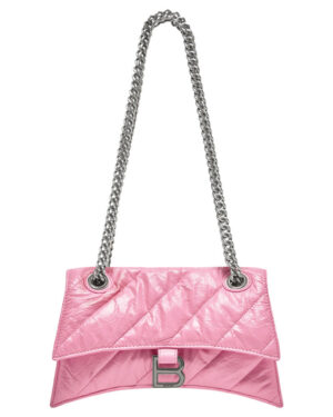 Balenciaga Crush Small Chain Bag Quilted Pink