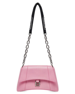 Balenciaga Downtown Small Shoulder Bag With Chain Pink
