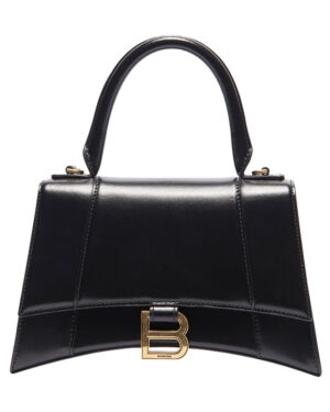 Balenciaga Hourglass Small Top Handle Bag Black