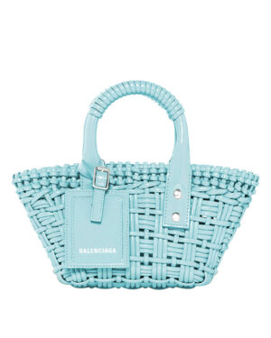 Balenciaga Bistro XXS Basket With Strap Light Blue