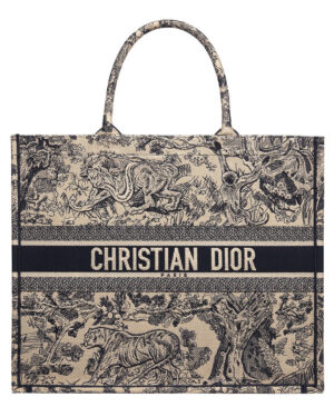 Christian Dior Book Tote Toile de Jouy Bag Blue