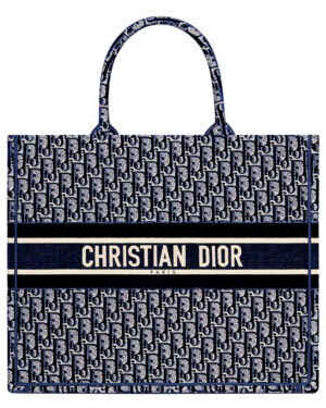 Christian Dior Book Tote Dark Blue