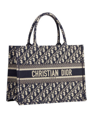 Christian Dior Small Book Tote bag Dark Blue