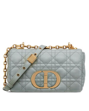 Christian Dior Small Dior Caro Bag Gray