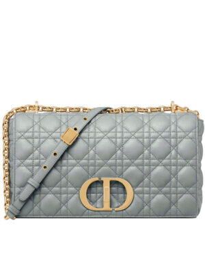 Christian Dior Large Dior Caro Bag Gray
