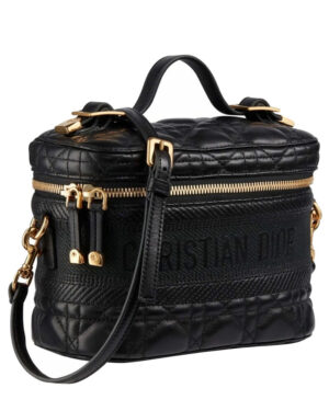 Christian Dior The Leather Vanity Bag Black