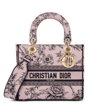 Christian Dior Medium Lady D-Lite Bag Cream