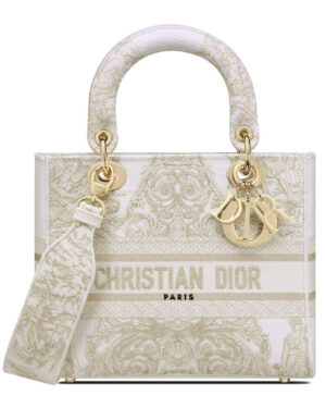 Christian Dior Medium Lady D-Lite Bag Golden