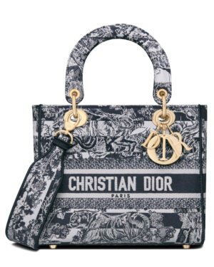 Christian Dior Medium Lady D-Lite Bag Dark Blue