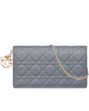 Christian Dior Lady Dior Pouch Blue