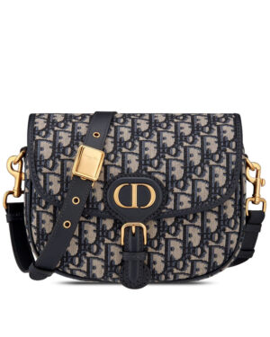 Christian Dior Medium Dior Bobby Handbag Dark Blue