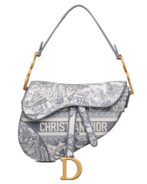 Christian Dior Saddle Bag Gray