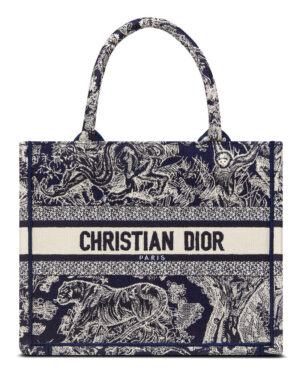 Christian Dior Small Dior Book Tote Dark Blue