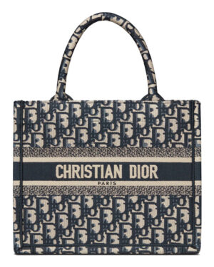 Christian Dior Small Dior Book Tote Dark Blue