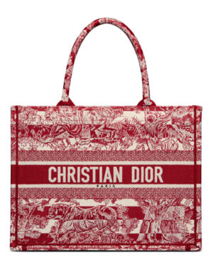 Christian Dior Medium Book Tote Red