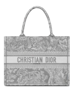 Christian Dior Small Dior Book Tote Gray