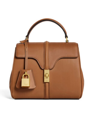 Celine Mini 16 In Natural Calfskin Coffee