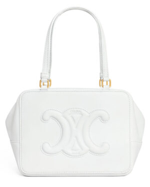 Celine Folded Cube Bag In Smooth Calfskin White