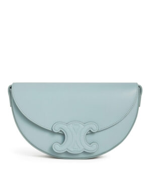 Celine Besace Cuir Triomphe In Smooth Calfskin Light Blue