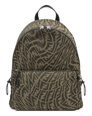 Fendi Backpack In FF Vertigo Fabric 7VZ042 Coffee