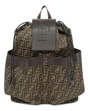 Fendi Drawstring Backpack 7VZ056 Dark Coffee