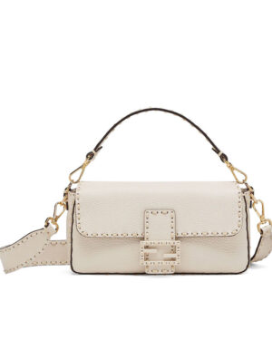 Fendi Baguette Full Grain Leather Bag 8BR600 Cream
