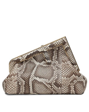 Fendi First Small Natural python Leather Bag 8BP129 Gray