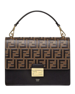 Fendi Kan I Leather Bag 8BT315 Coffee