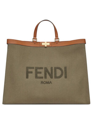 Fendi Peekaboo X-tote Canvas bag 8BH374 Khaki