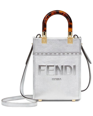 Fendi Mini Sunshine Shopper Silver