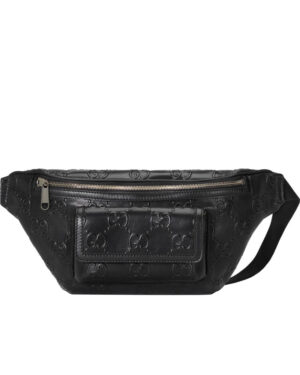 Gucci GG Embossed Belt Bag 645093 Black