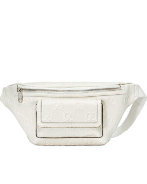 Gucci GG Embossed Belt Bag 645093 Cream