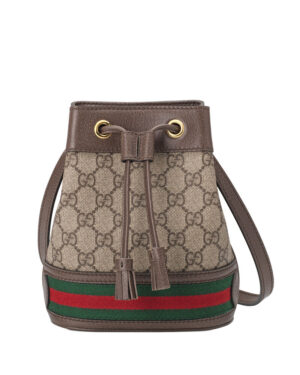 Gucci Ophidia Mini GG Bucket Bag 550620 Dark Coffee