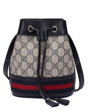 Gucci Ophidia Mini GG Bucket Bag 550620 Dark Blue
